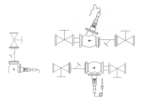 自力式溫度調節閥錯誤安裝圖 自力式溫度調節閥錯誤安裝圖